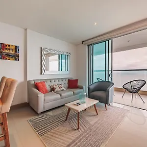 Apartamento Magnifico Apto De 1 Habitacion Con Vista Inmejorable Al Mar En Bocagrande